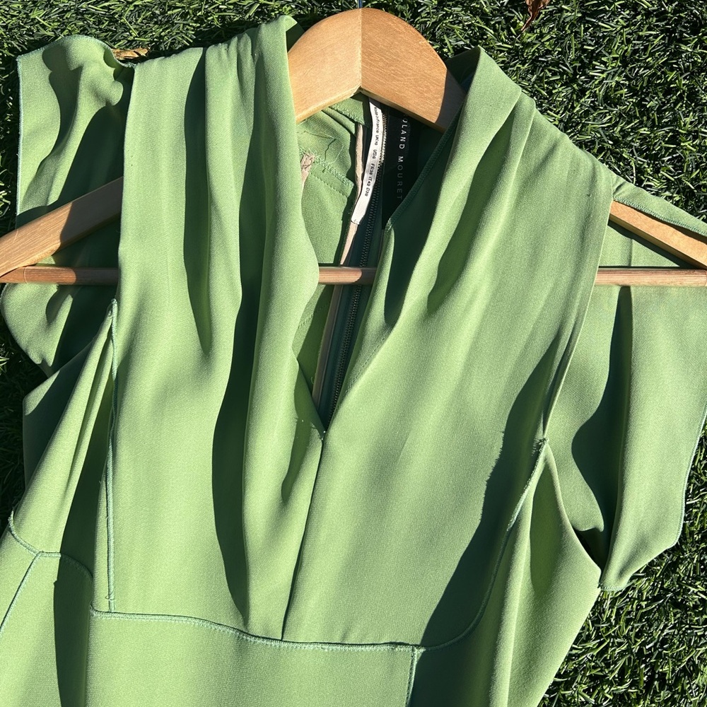 Roland Mouret Green Viscose Mid Length Dress, size 6 - Picture 3 of 10